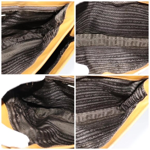 PRADA Shoulder Bag Enamel Beige Silver Auth - Picture 15 of 16